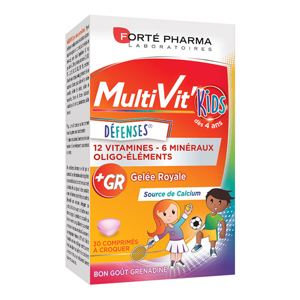 Multivit' Kids Immunités Vitamines Enfants 30 comprimés à croquer 2
