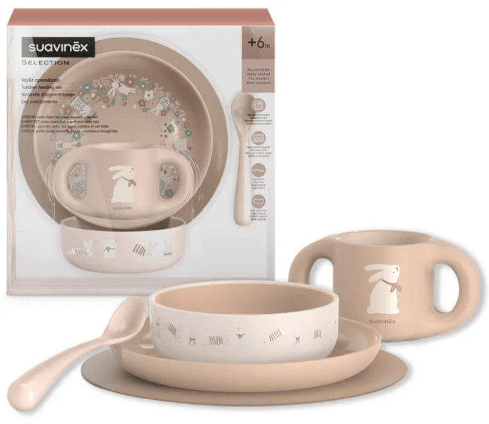 Suavinex Wonderland Vajilla de Aprendizaje Rosa +6m