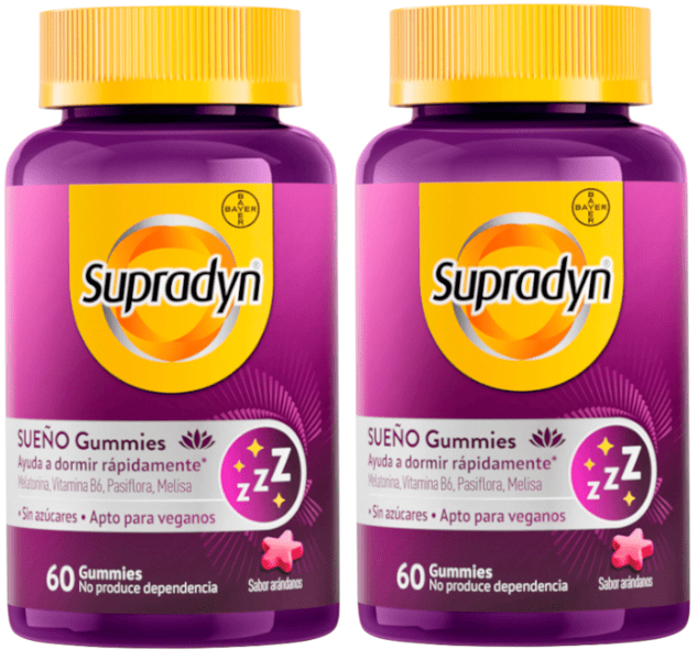 Supradyn Sueño y Serenidad Melatonina y Vit, B6 2x60 Gummies FORMATO AHORRO