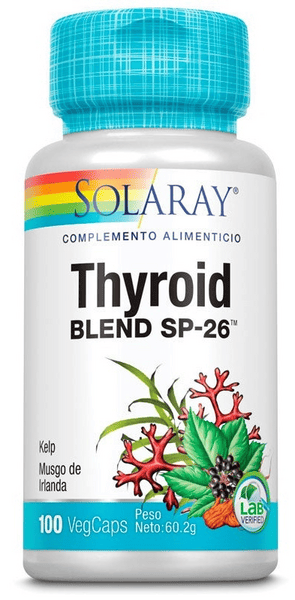 Solaray 10 X Thyroid Blend Sp-26 100 Cápsulas - Imagen 3