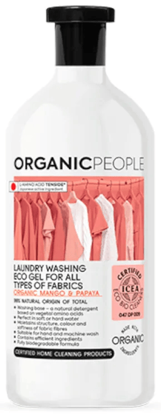 Organic People Detergente Líquido Telas Ecológico Mango y Papaya 1000 ml