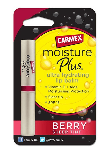 Carmex Moisture Plus Bálsamo Labial Ultra Hidratante Berry Sheer Tint SPF15