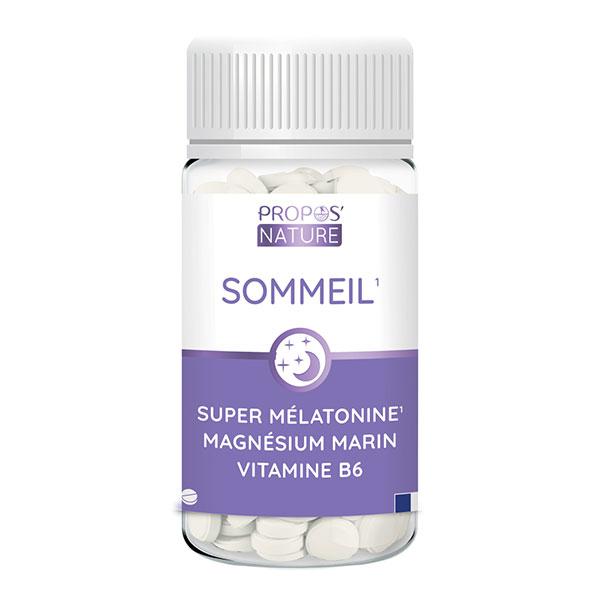 Propos' Nature Super Mélatonine Magnésium Marin Vitamine B6 60 comprimés