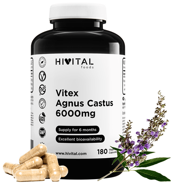 Hivital Vitex Agnus Castus 6000 mg 180 Cápsulas Veganas