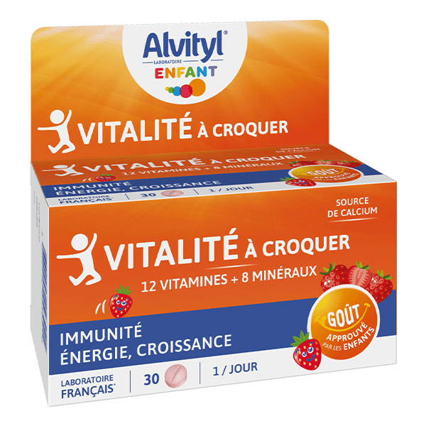Vitalité 12 vitamines et 8 minéraux dès 4 ans 30 comprimés à croquer 4