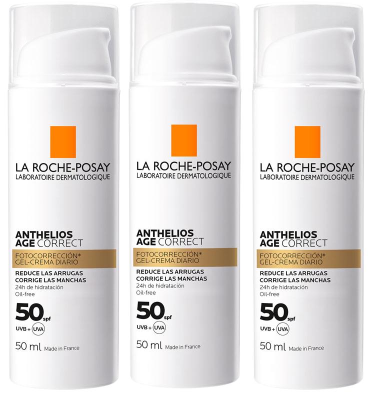Imagen de La Roche Posay Anthelios SPF50 Age Correct 😎 3x50ml en OfertitasTOP