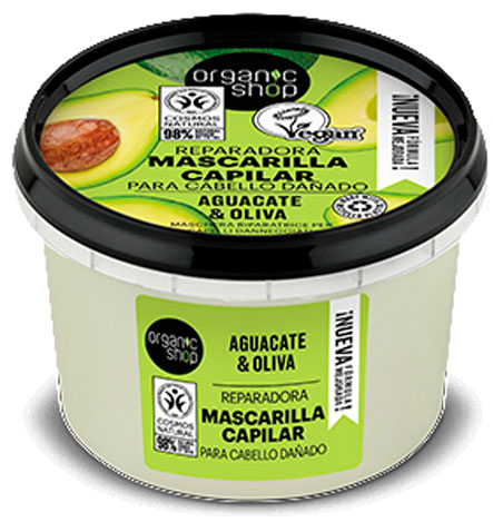 Organic Shop Mascarilla Capilar Reparadora Express Aguacate & Oliva 250ml