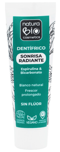 Naturabio Cosmetics Dentífrico Sonrisa Radiante Espirulina & Bicarbonato 75 ml