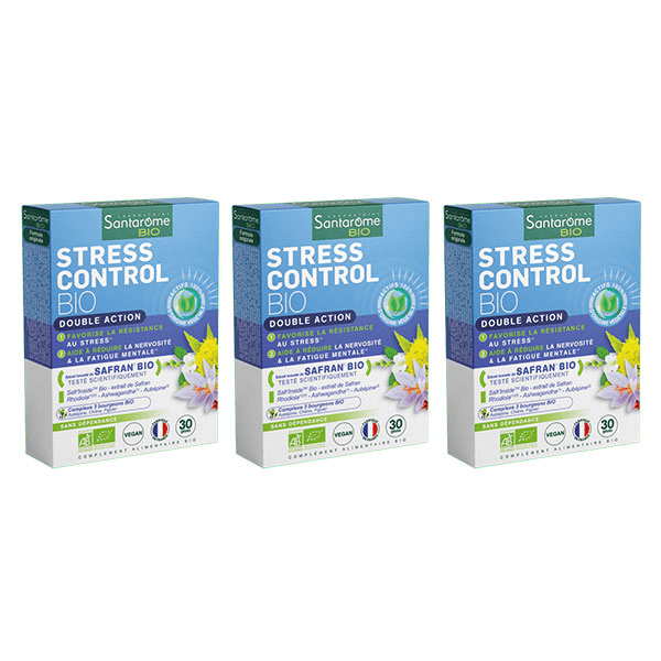 Santarome - Stress Control - Déstresse - 30 gélules - Lot de 3
