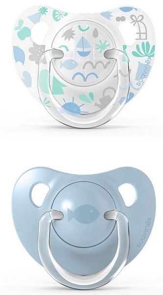 Suavinex Chupete Memories Anatómico Silicona 0-6m Azul 2 uds