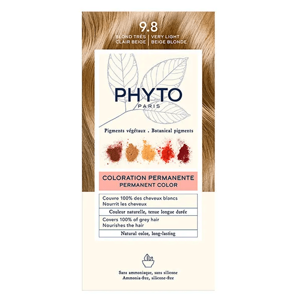 PhytoColor Coloration Permanente N°9.8 Blond Très Clair Beige 3