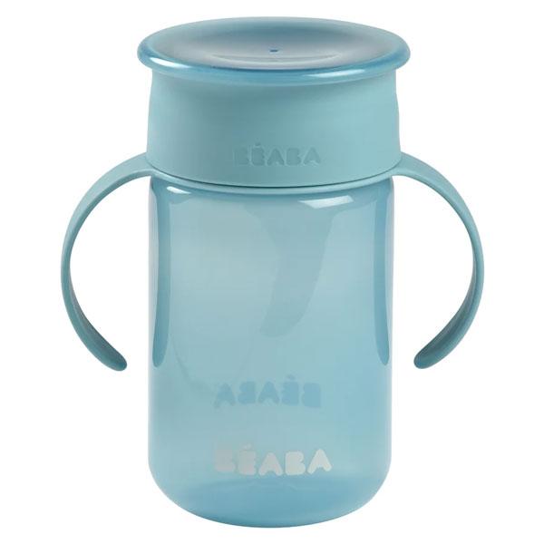 Béaba Tasse Apprentissage 360° Anti-Fuite Poignées Amovibles Bleu 340 mL 2