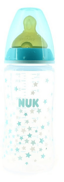 Nuk First Choice Biberón Látex 0-6m 300 ml Motivos Azul