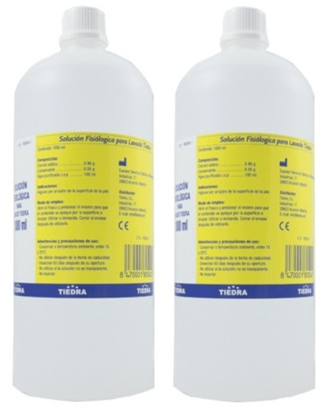 Tiedra Solución Salina Fisiológica para Lavado 2x1 L
