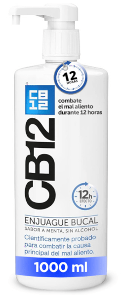 Cb12 Colutorio Mal Aliento Sabor Menta 1000 Ml