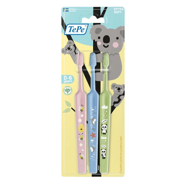 Brosses à dents Mini Extra-souples de 0 à 6 ans 3 pièces 2