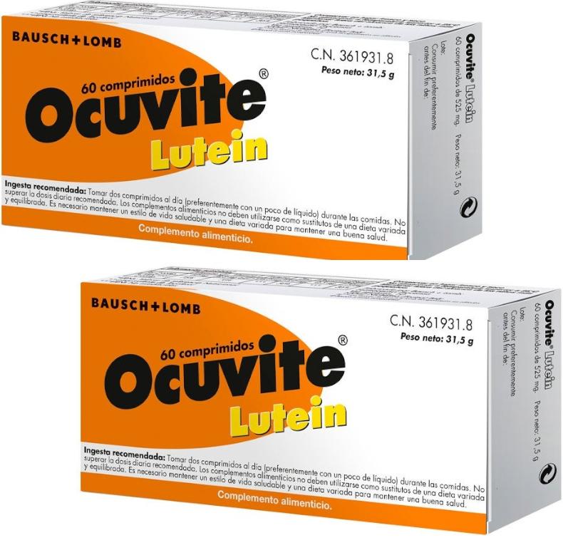 Imagen de Bausch&Lomb Ocuvite Lutein complemento 2x60 comprimidos en OfertitasTOP