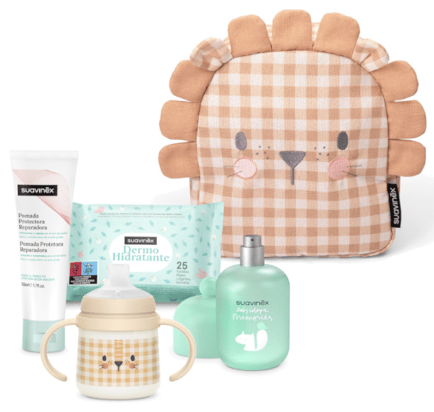 Suavinex Mochila Guardería para Bebés León Beige 4 Productos