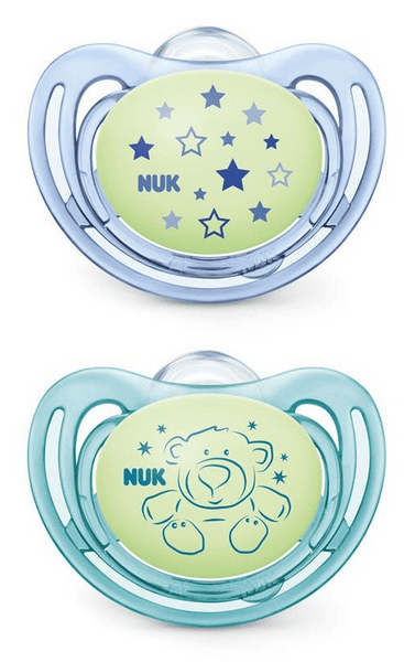 Nuk Freestyle Night Chupete Silicona 0-6m Azul 2 uds
