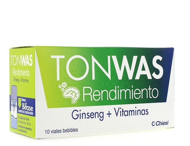 Chiesi Tonwas Rendimiento Ginseng + Vitaminas 10 Viales