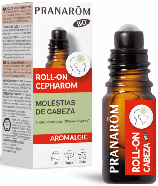Pranarom 5 X Roll-On Cepharom - Molestias De Cabeza 5 Ml - Imagen 4