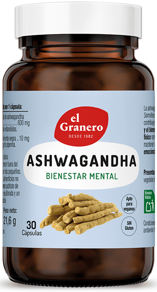 El Granero Integral Ashwagandha Bienestar Mental 30 Cápsulas