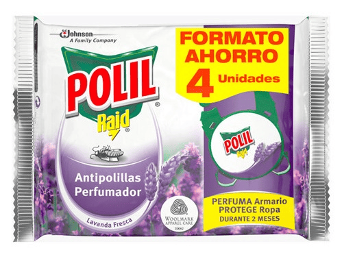 Raid Polil Antipolillas Lavanda 4 uds