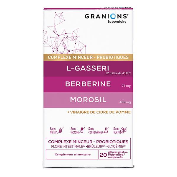 Granions Complexe Minceur Probiotiques - L-Gasseri - Morosil - Berberine - 20 gélules + 20 comprimés 3