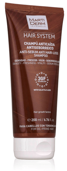 Martiderm Martiderm® Hair System Champú Anticaída Antiseborreico 200Ml - Imagen 5