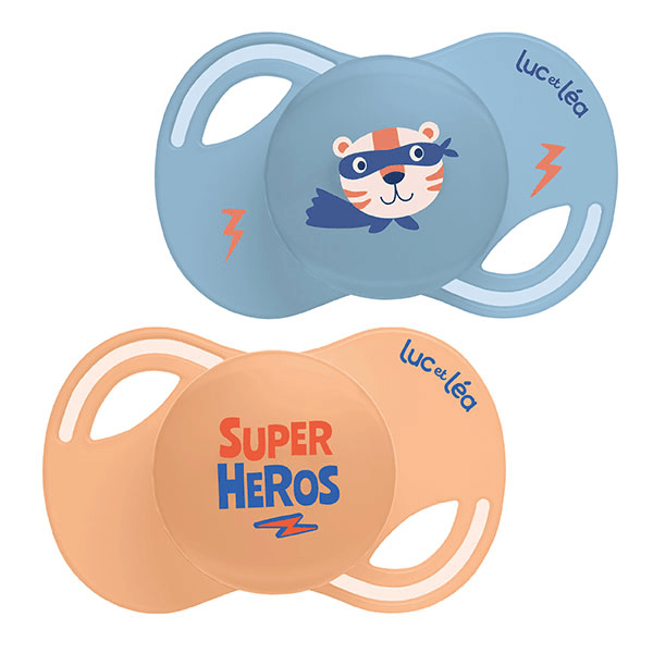 Collection 2 Sucettes Anatomiques Tetine Extra-slim +18 mois Heros 3