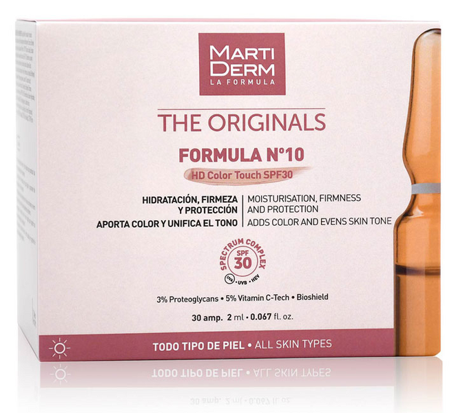 MartiDerm The Originals Formula Nº10 HD Color Touch SPF30 30 Ampollas