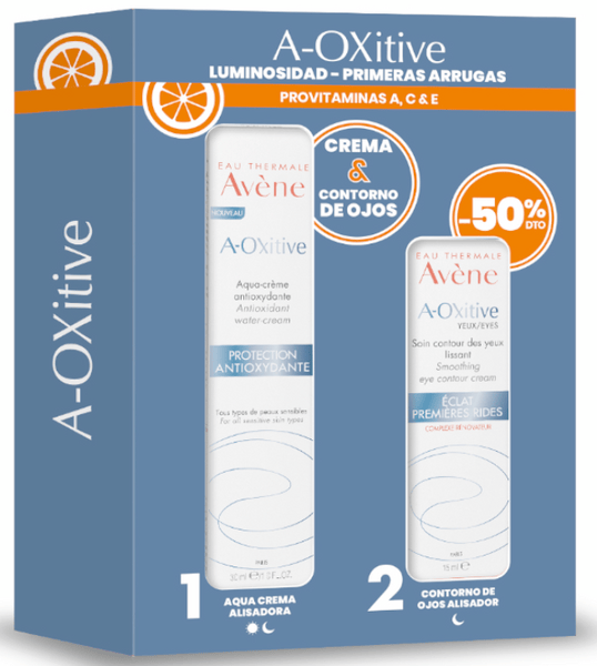 Avène A-Oxitive Crema Día Alisadora 30 ml + Contorno de Ojos 15 ml