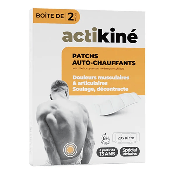 Actikiné Patch Auto-Chauffant 29 x 10cm 2 unités