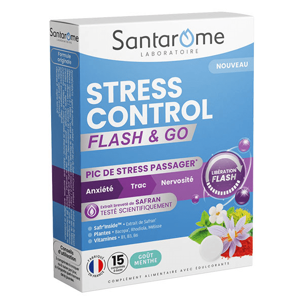 Santarome Stress Control Flash et Go Stress et Anxiété 15 comprimés 3