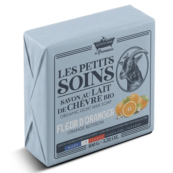Les Petits Soins Savon au Lait de Chèvre Bio Fleur d'Oranger 100g