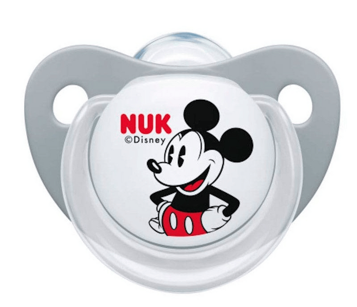 Nuk Chupete 0-6 Meses Talla1 Silicona Mickey Gris