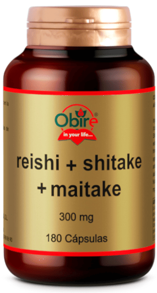 Obire Reishi + Shitake + Maitake 300 Mg 180 Cápsulas