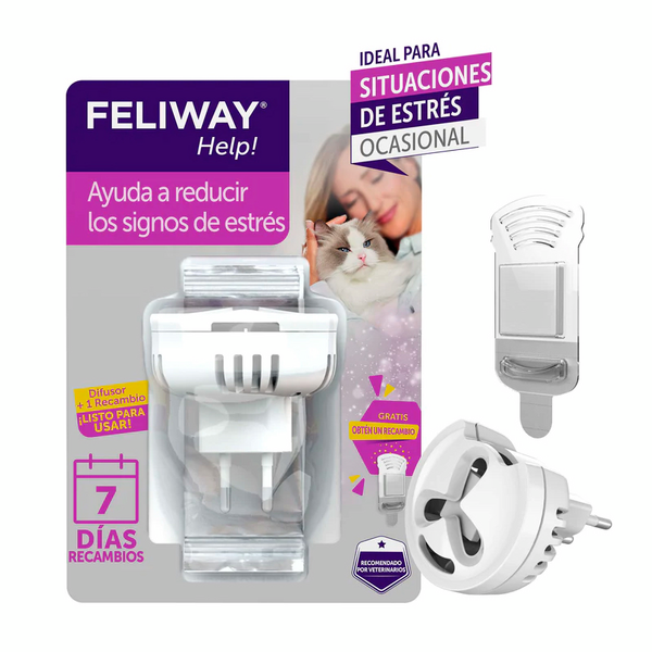 Feliway Help! Difusor + Recambio 7 Días Estrés Ocasional Gatos