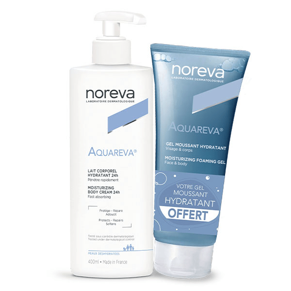 Noreva Coffret Aquareva Corps Lait corporel hydratant 400 ml + Gel moussant hydratant 200 ml