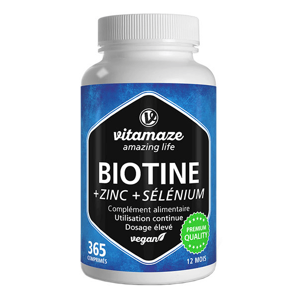 Biotine 10mg + Zinc + Sélénium 365 comprimés 2