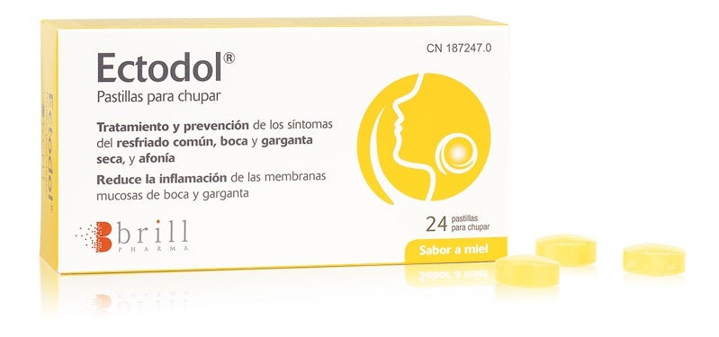 Brill Pharma Ectodol Pastillas para Chupar Sabor Miel 24 uds