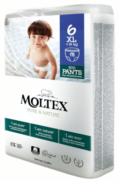 Moltex ECO Pants Pure & Nature T6 +14 Kg 18 uds
