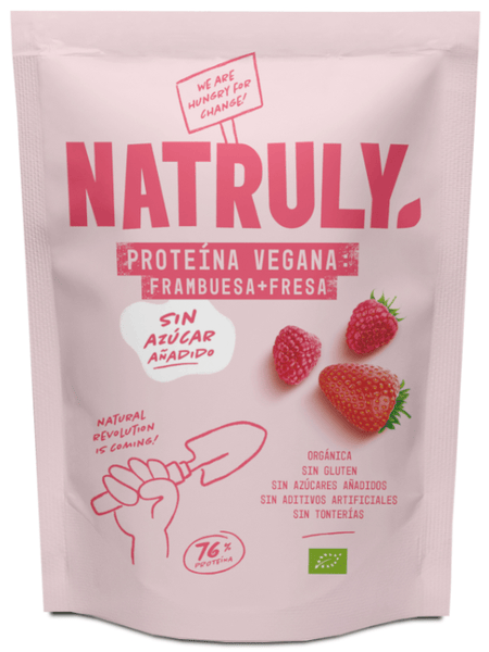 Natruly Proteína Vegana Fresa Bio 350 Gr