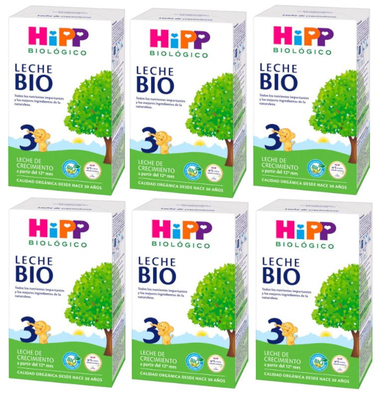 Imagen de HIPP Leche Biológica Crecimiento 3+ 12m 6x500g 🍼 en OfertitasTOP