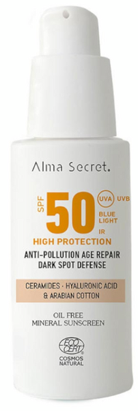 Alma Secret Protector Solar Facial SPF 50 Color 50 Ml