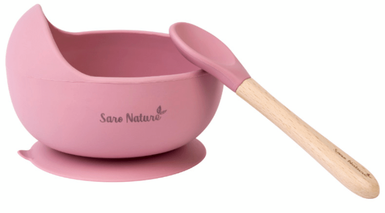Saro Nordic Wave Set de Alimentación Rosa 2 pzs