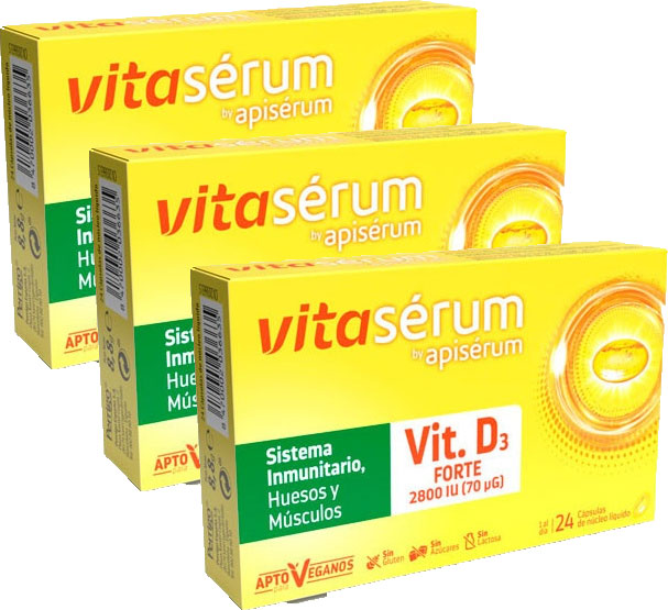 Apisérum Vitasérum Vitamina D3 Forte 3x24 Cápsulas