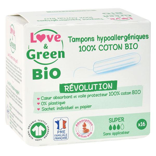 Hygiène Féminine Tampon Hypoallergénique Super Bio 16 unités 2