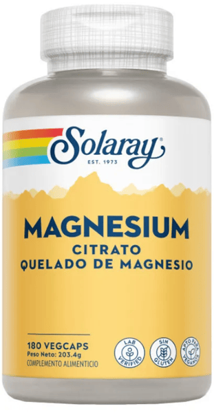 Solaray Magnesio 180 Cápsulas Vegetales
