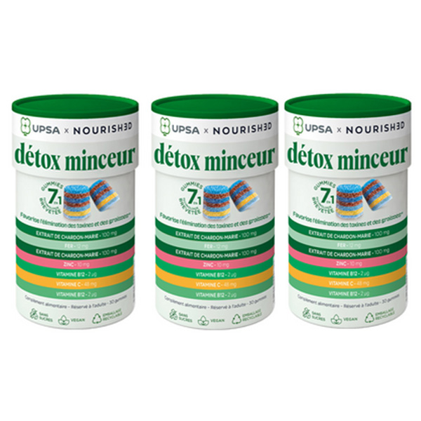 Uspa Nourished Gummies 7en1 Détox Minceur - Lot de 3